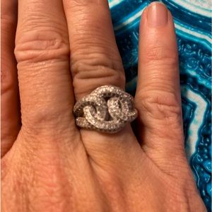 CZ and sterling love knot ring. Great promise ring! Size 6